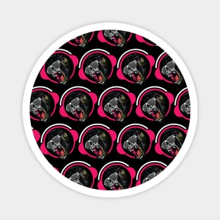 DJ monkey. Party pattern design Magnet